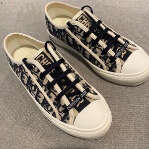 Dior Oblique Motif Walk'n'Dior Low Top Sneakers Blue